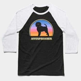 Affenpinscher Vintage Sunset Dog Baseball T-Shirt